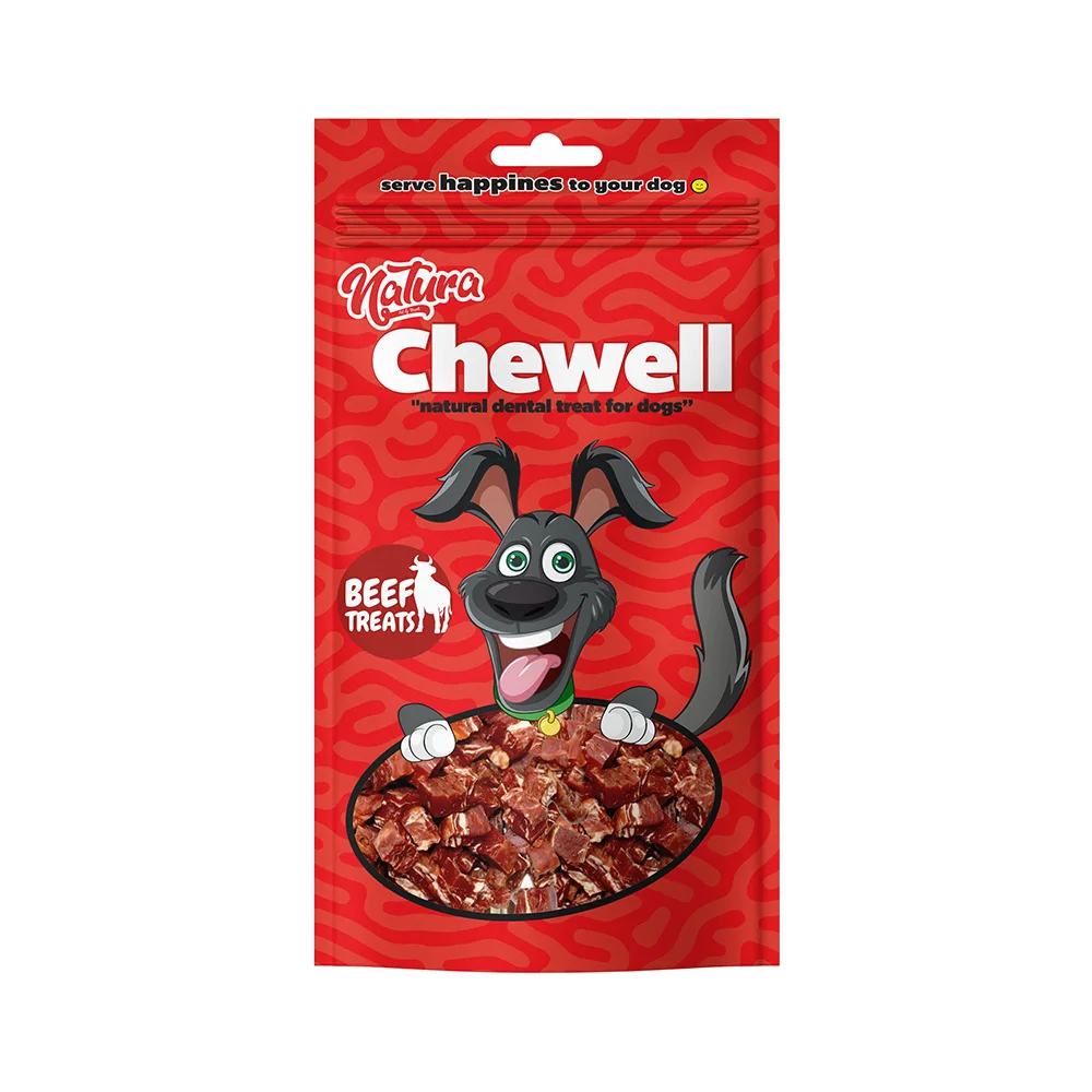 Natura Chewell Biftek Etli Küp Yumuşak Köpek Ödül Maması (100 g)