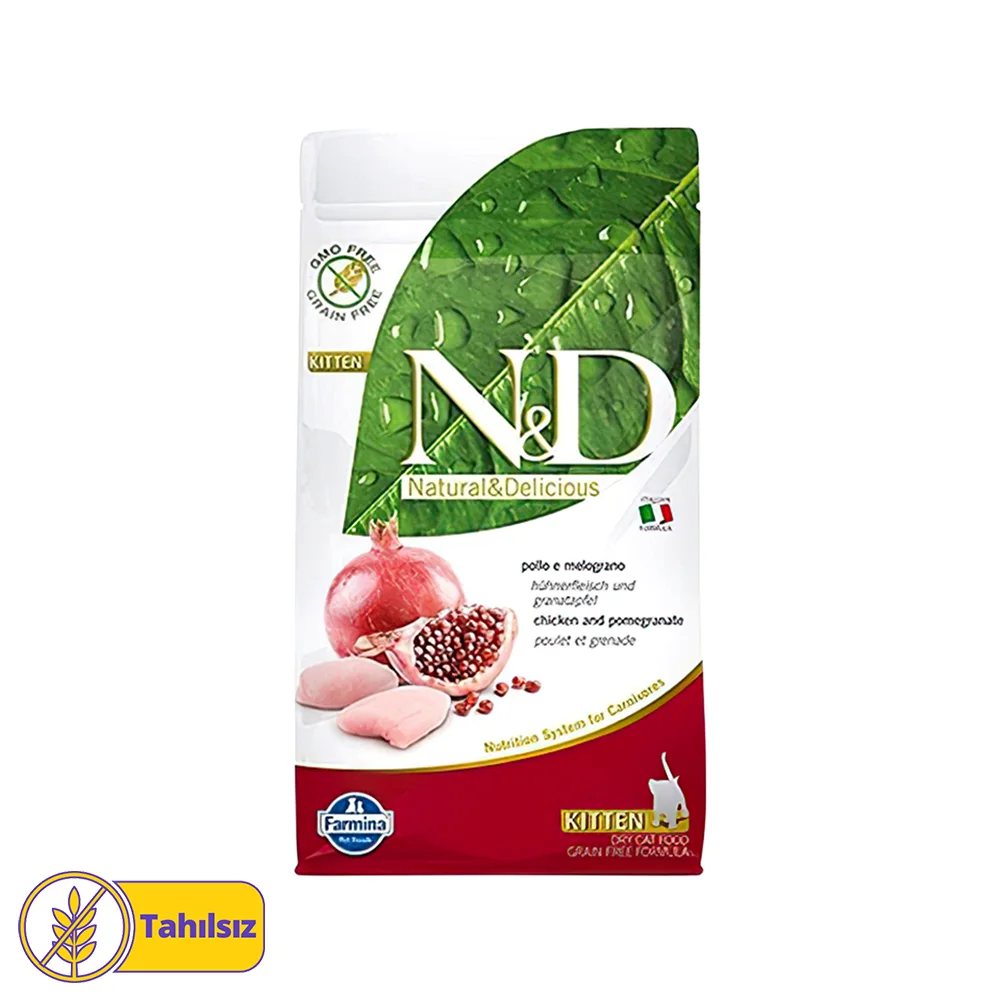 N&D Tahılsız, Tavuk Etli & Narlı Yavru Kedi Maması (1,5 kg)