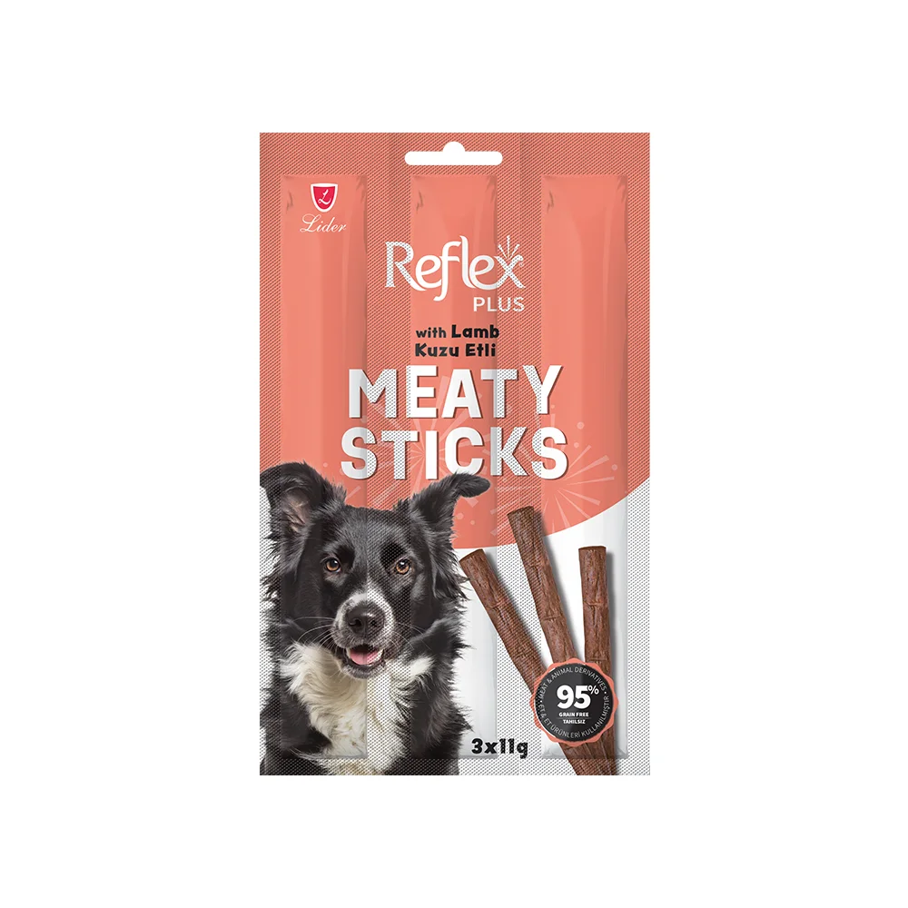 Reflex Plus Meaty Sticks Kuzu Etli Yetişkin Köpek Çubuk Ödül Maması (3 x 11 g)