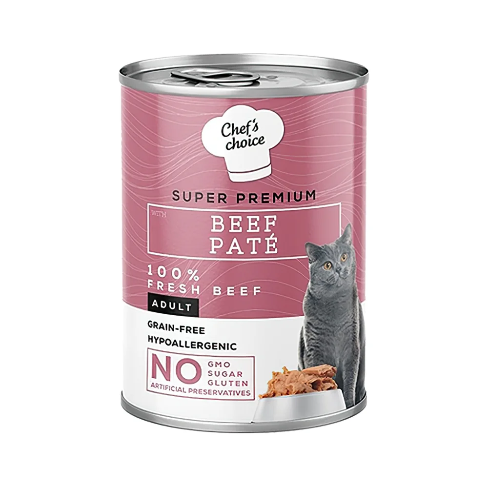 Chef's Choice Kıyılmış Sığır Etli Yetişkin Kedi Konserve Maması (400 g)
