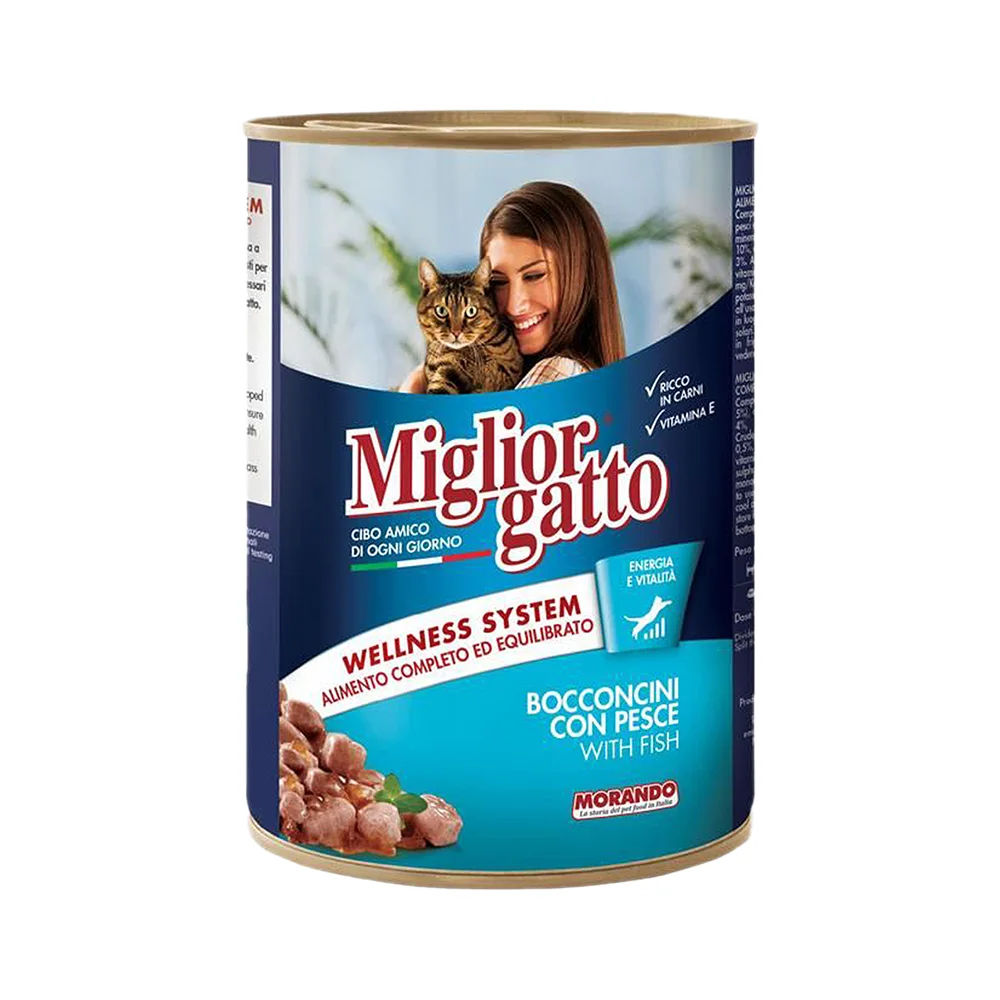Miglior Gatto Balıklı Yetişkin Kedi Konserve Maması (405 g)