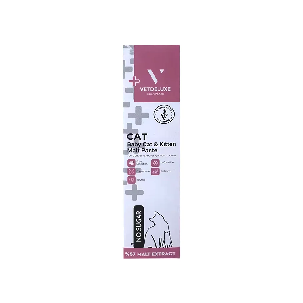 Vetdeluxe Tüy Yumağı Önleyici Yavru, Hamile ve Emziren Kedi Malt Macunu (100 g)