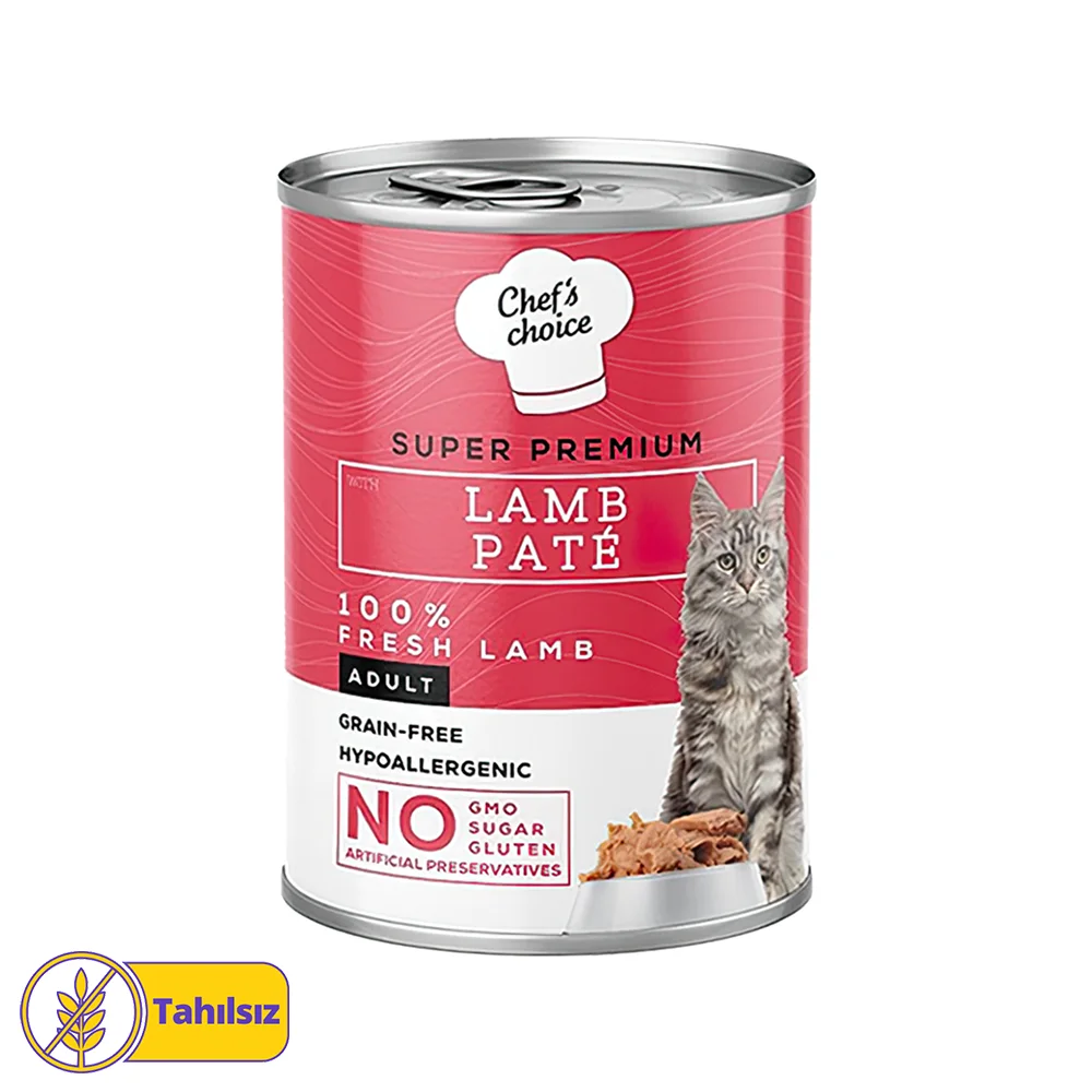 Chef's Choice Tahılsız ve Kuzu Etli Yetişkin Kedi Konserve Maması (400 g)