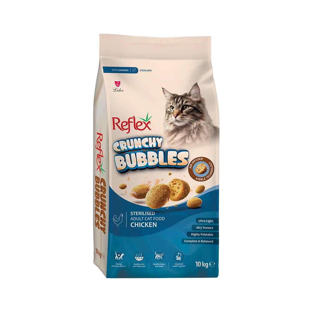 Reflex Crunchy Bubbles Tavuk Etli Kısırlaştırılmış Yetişkin Kedi Maması (10 kg)