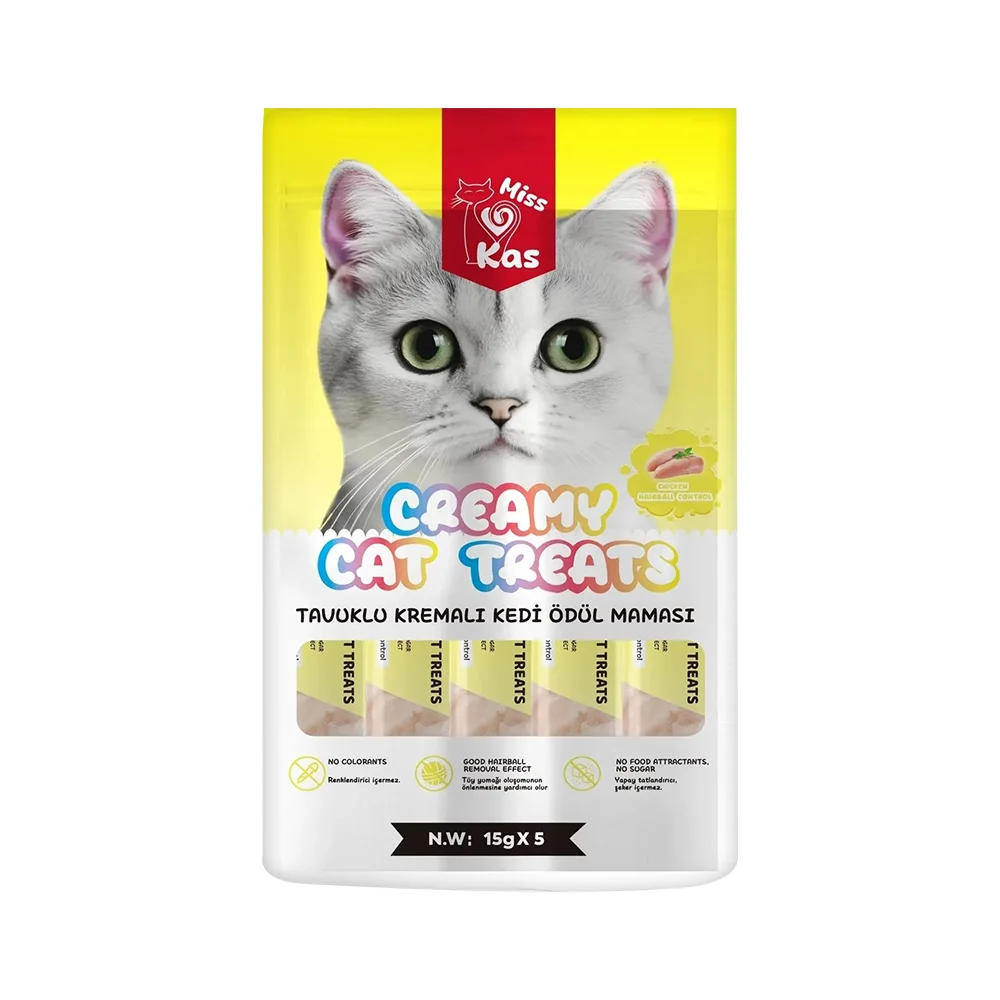 Miss Kas Tavuk Etli Kremalı Kedi Ödül Maması (5 x 15 g)