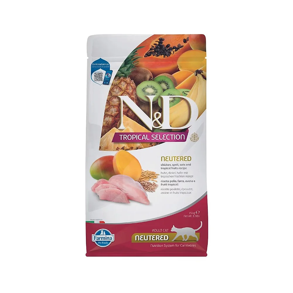 N&D Tropical Selection Tavuk Etli Kısırlaştırılmış Maması (1,5 kg)
